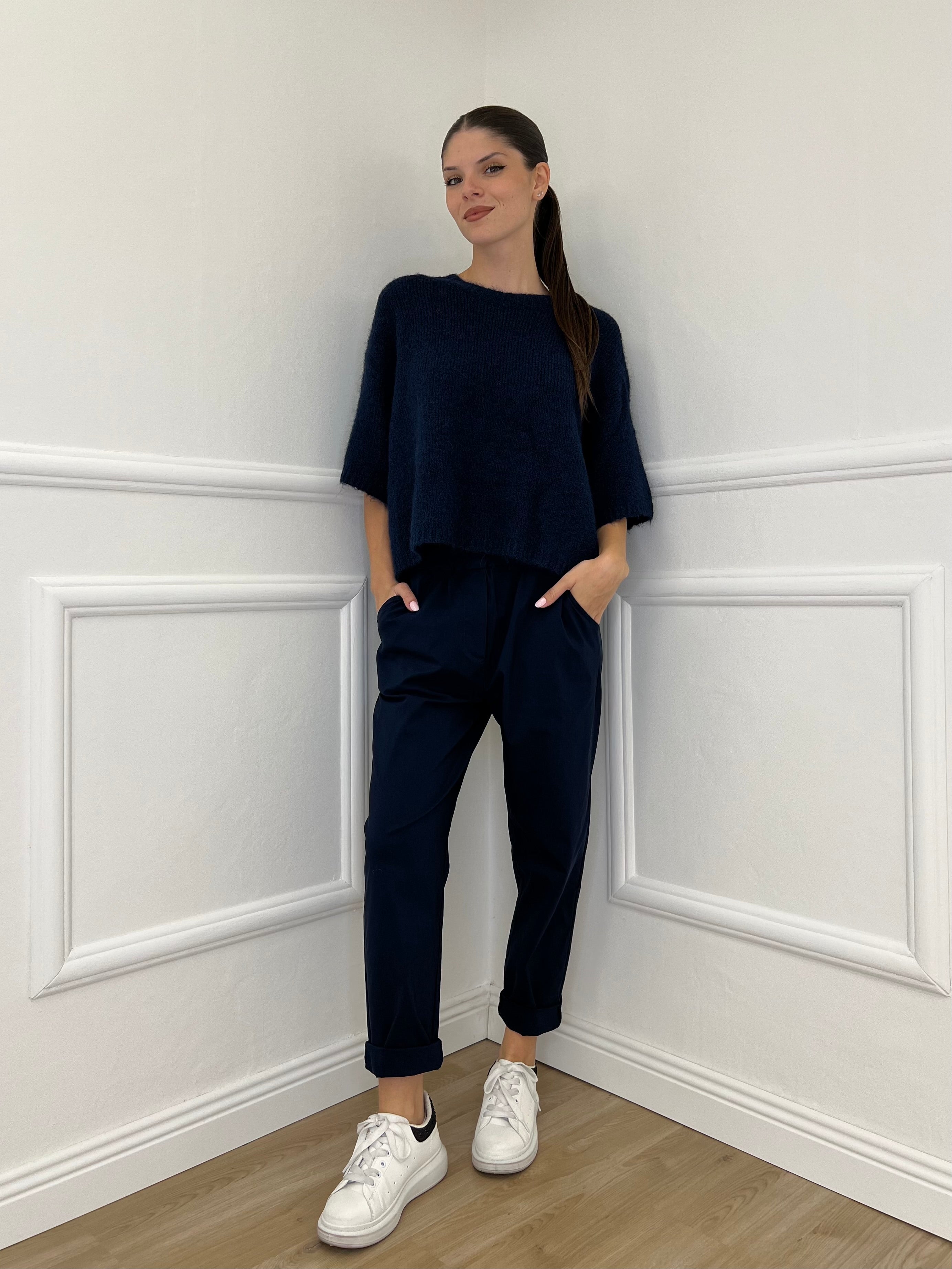 Maglia Mohair J28168 Blu - Bazar Abbigliamento