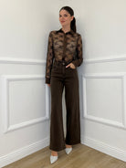 Camicia Pizzo 3160 Caffè - Bazar Abbigliamento