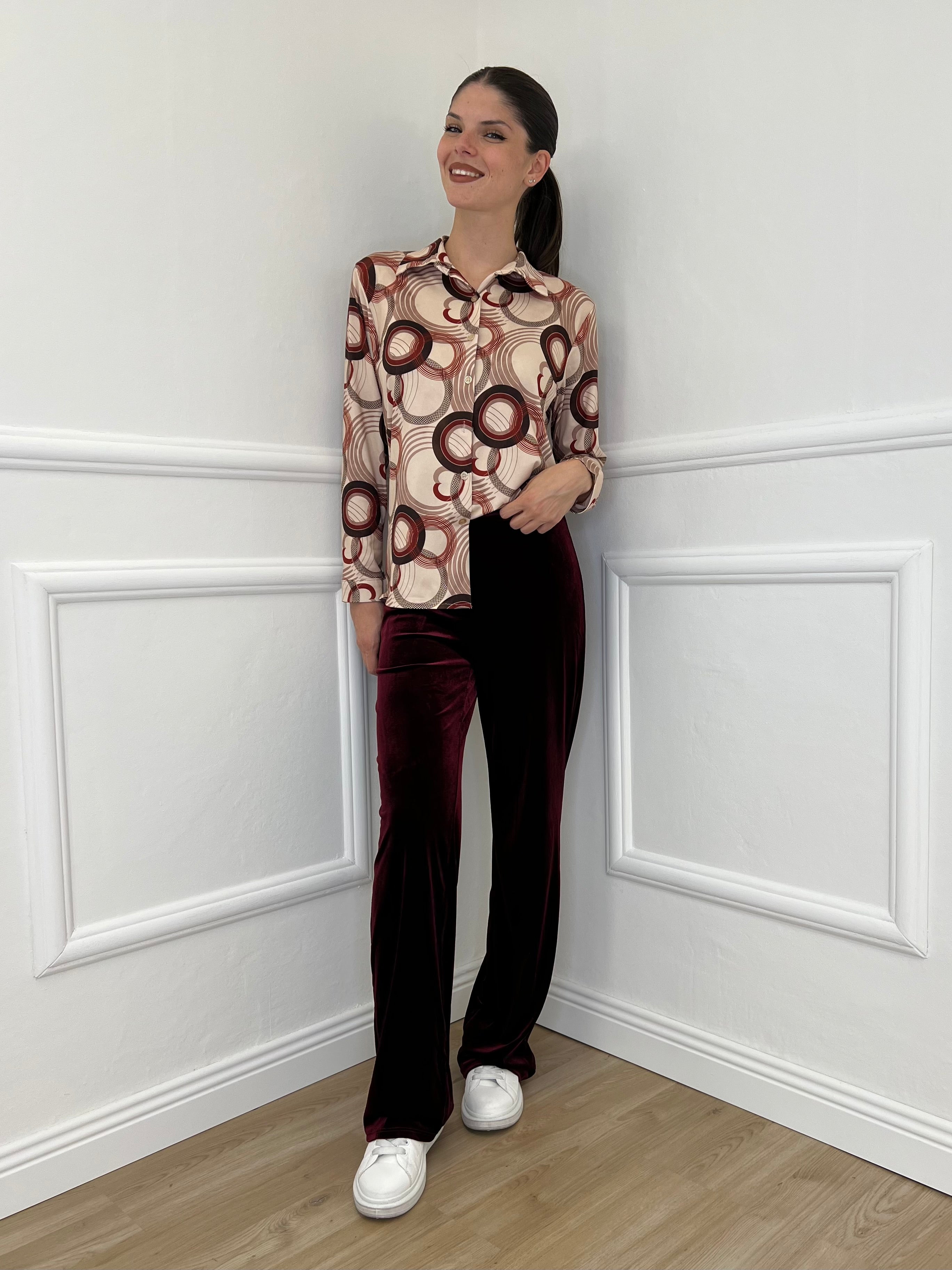 Camicia Jersey Fantasia 23001 Mattone - Bazar Abbigliamento