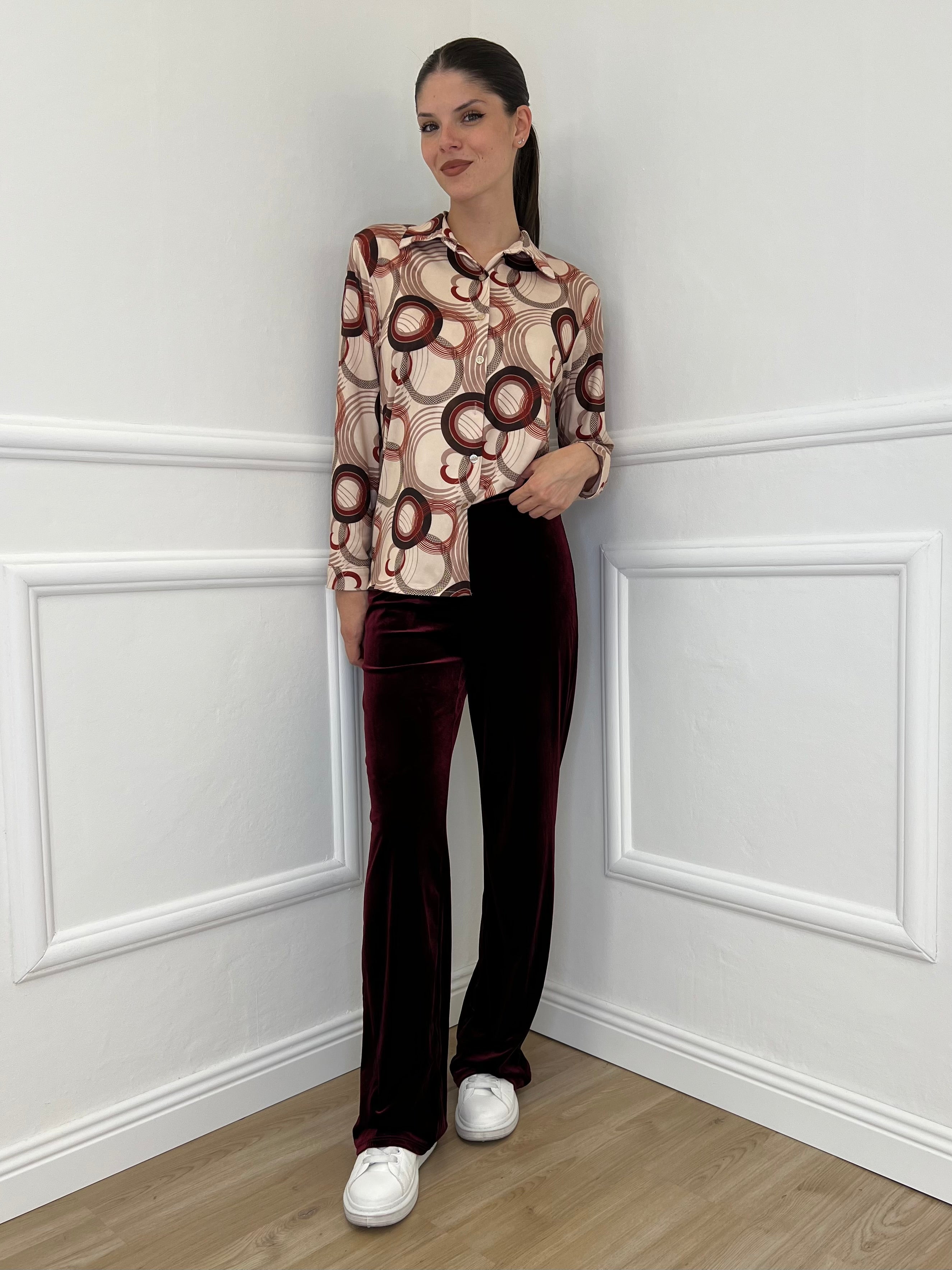 Camicia Jersey Fantasia 23001 Mattone - Bazar Abbigliamento