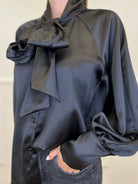 Camicia Satin Fiocco 4218 Nero - Bazar Abbigliamento