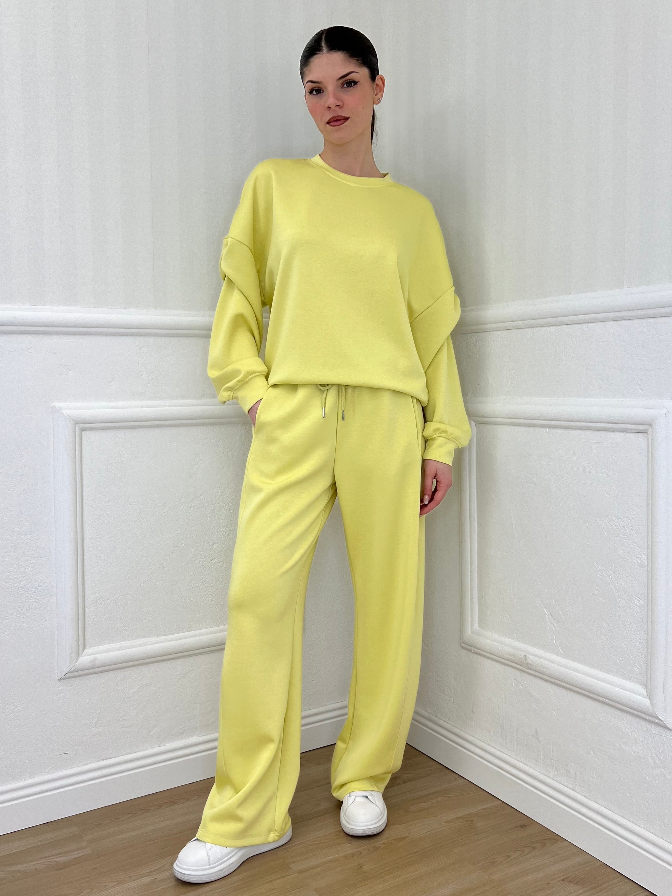 Pantalone Felpa Lumina LD2383 Giallo - Bazar Abbigliamento