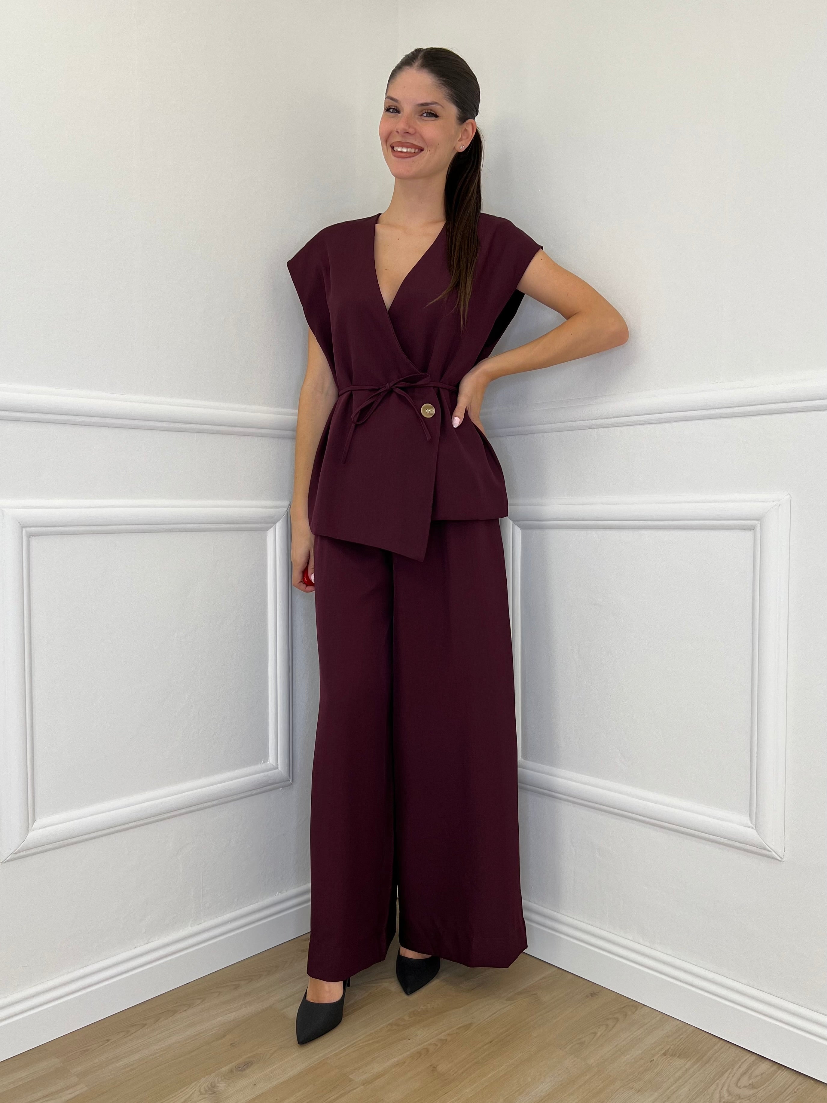 Completo Smanicato 3618 Burgundy - Bazar Abbigliamento