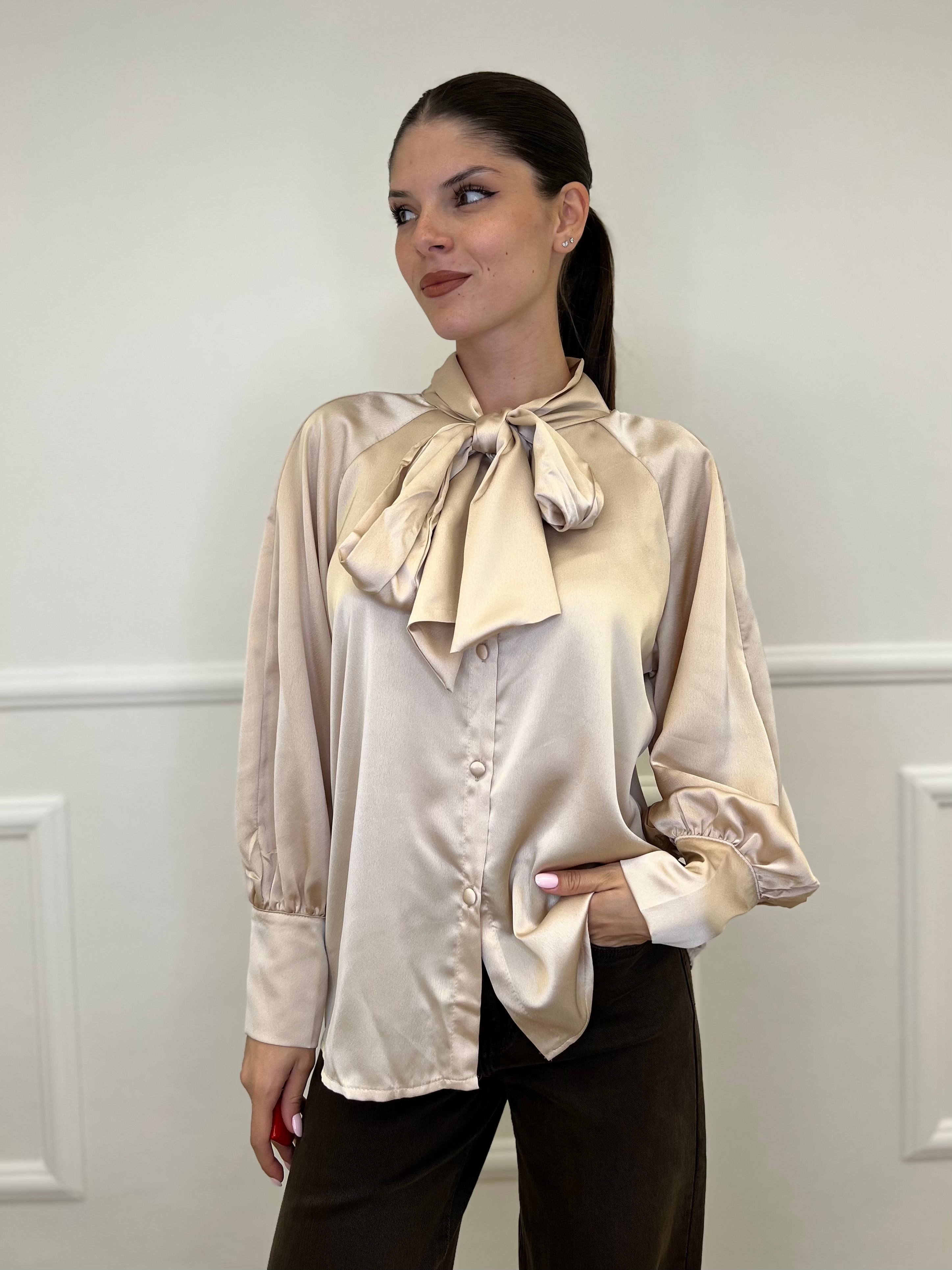 Camicia Satin Fiocco 4218 Champagne - Bazar Abbigliamento