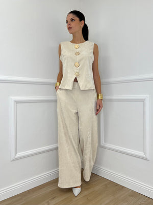 Chenille Suit L5332 Cream