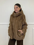 Pelliccia Cappuccio 007 Mocha - Bazar Abbigliamento