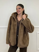 Pelliccia Cappuccio 007 Mocha - Bazar Abbigliamento