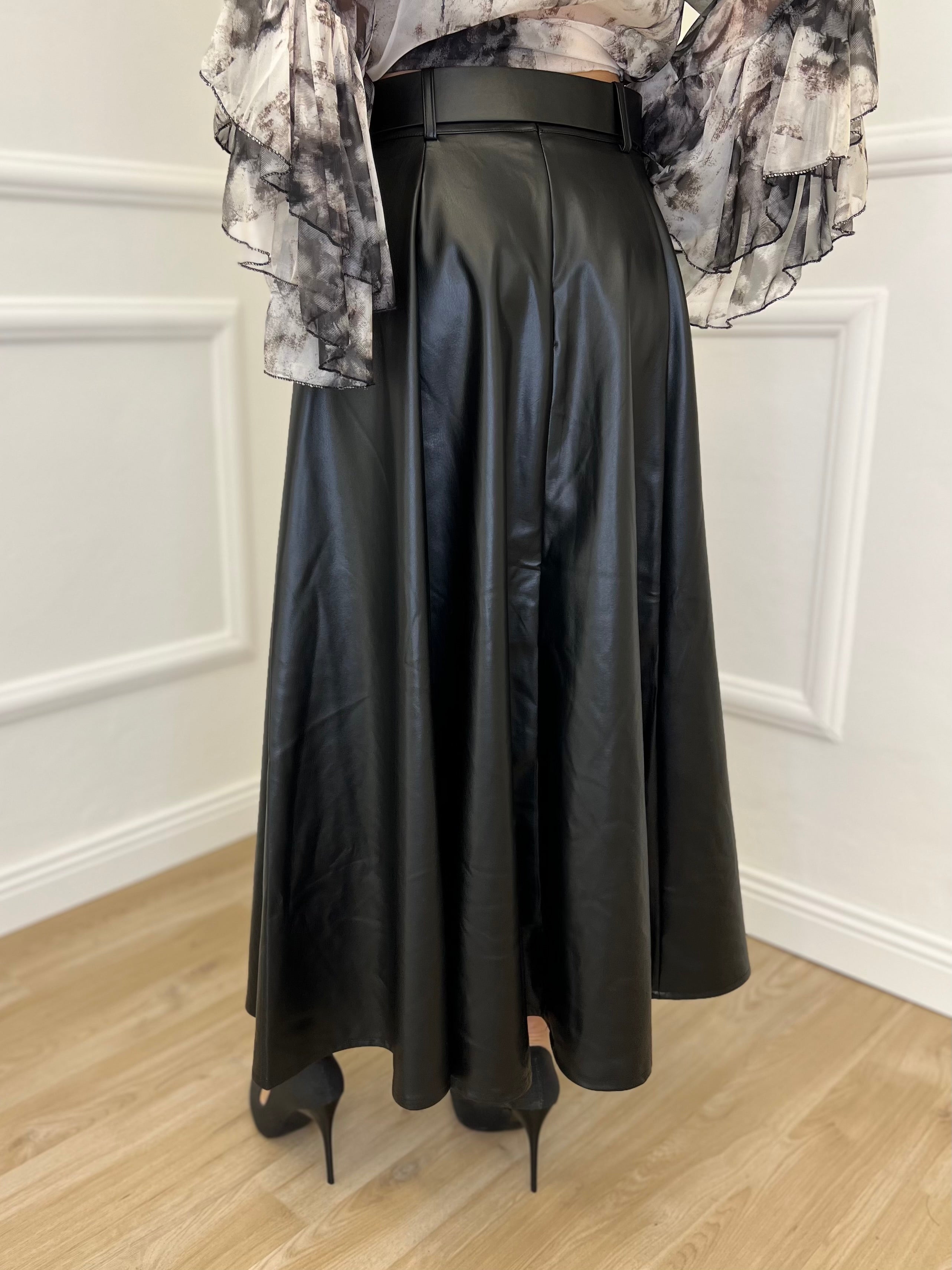 Gonna Ecopelle 8880 Nero - Bazar Abbigliamento