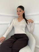 Maglia Light Cashmere Pizzo 26546A - Bazar Abbigliamento