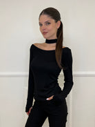 Maglia Choker 3823 Nero - Bazar Abbigliamento