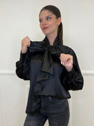 Camicia Satin Fiocco 4218 Nero - Bazar Abbigliamento
