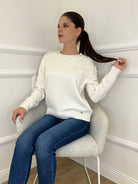 Maglia Perle J28078 Panna - Bazar Abbigliamento