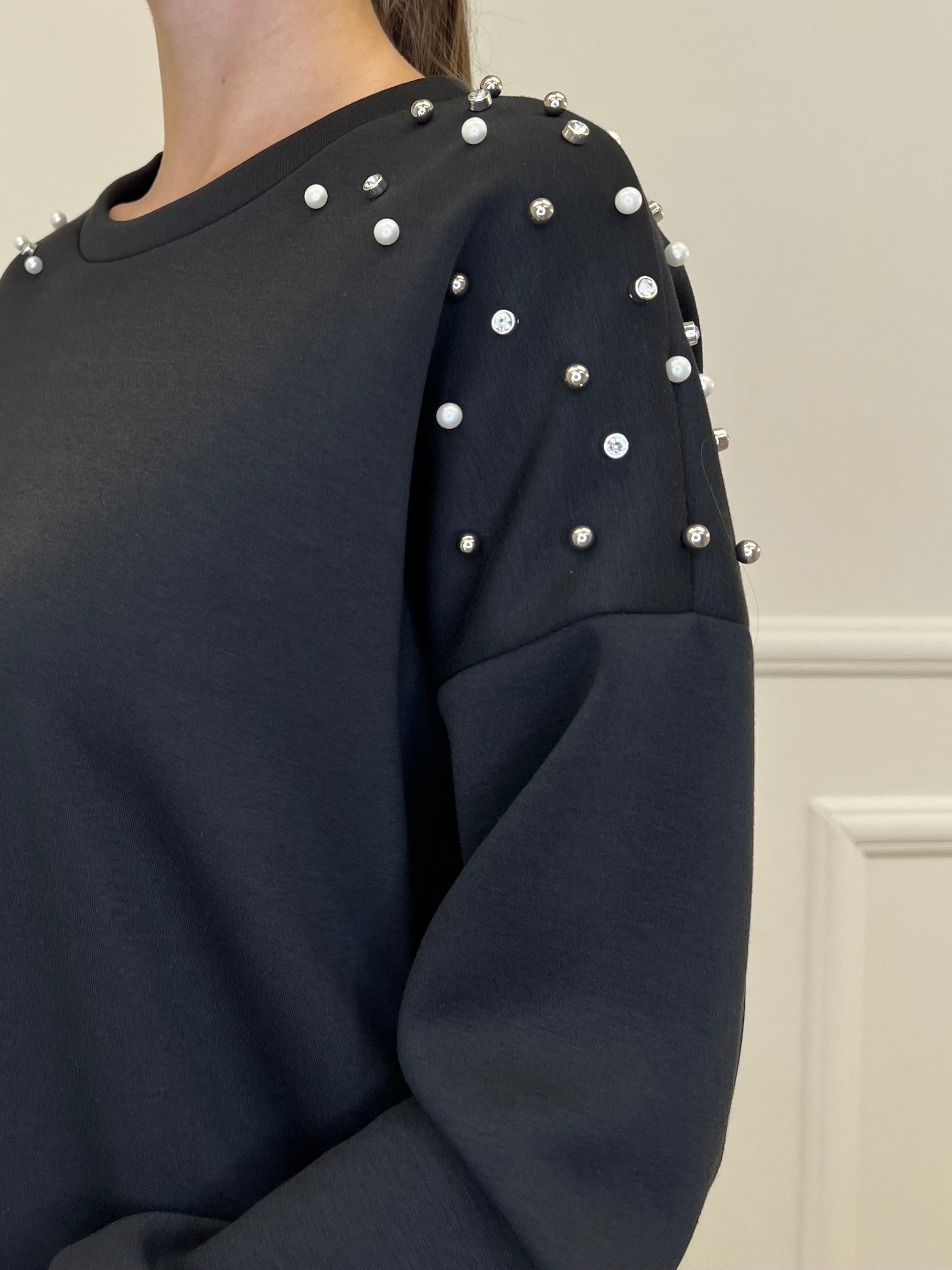 Felpa Gioiello 2441 Nero - Bazar Abbigliamento