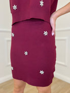Completo Gonna Cristalli 5502 Bordeaux - Bazar Abbigliamento