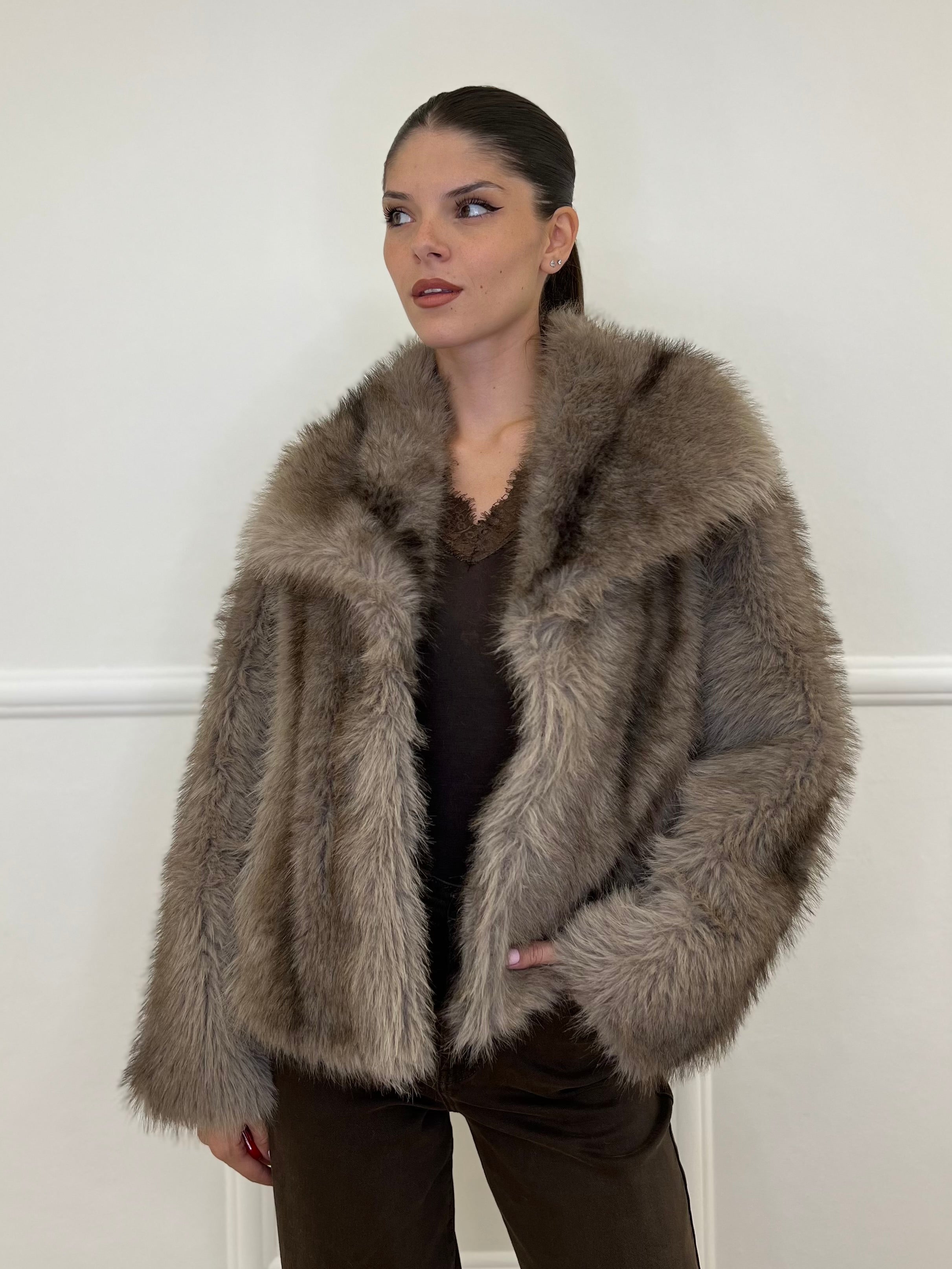 Pelliccia Fiammata 033 Écru - Bazar Abbigliamento