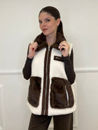 Smanicato Teddy Bicolor 30072 Bianco - Bazar Abbigliamento