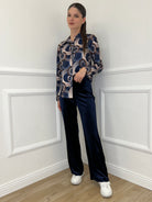 Camicia Jersey Fantasia 23001 Blu - Bazar Abbigliamento