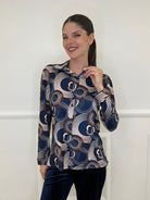 Camicia Jersey Fantasia 23001 Blu - Bazar Abbigliamento