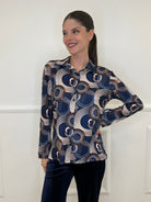 Camicia Jersey Fantasia 23001 Blu - Bazar Abbigliamento