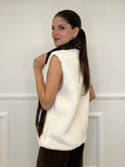 Smanicato Teddy Bicolor 30072 Bianco - Bazar Abbigliamento
