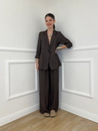 Tailleur In Lino e Tencel 26301 Moro