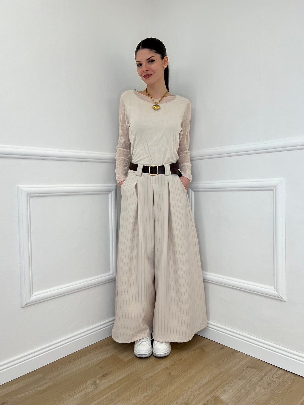 Pantagonna Gessato 2568 Beige