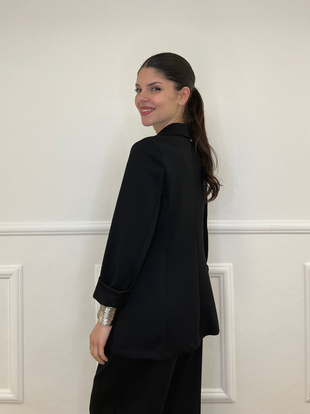 Blazer in Viscosa 27435 Nero