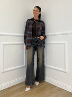 Camicia Madras A35 Marrone