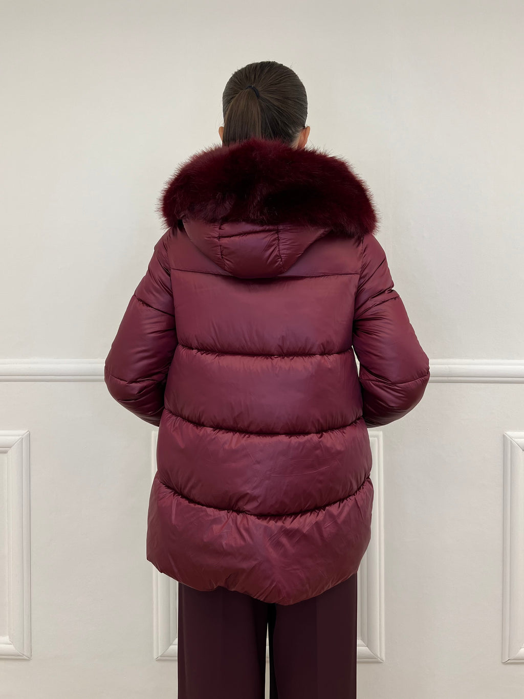 Piumino Corto Pelliccia 2259 Burgundy