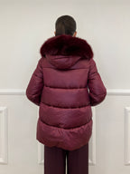 Piumino Corto Pelliccia 2259 Burgundy
