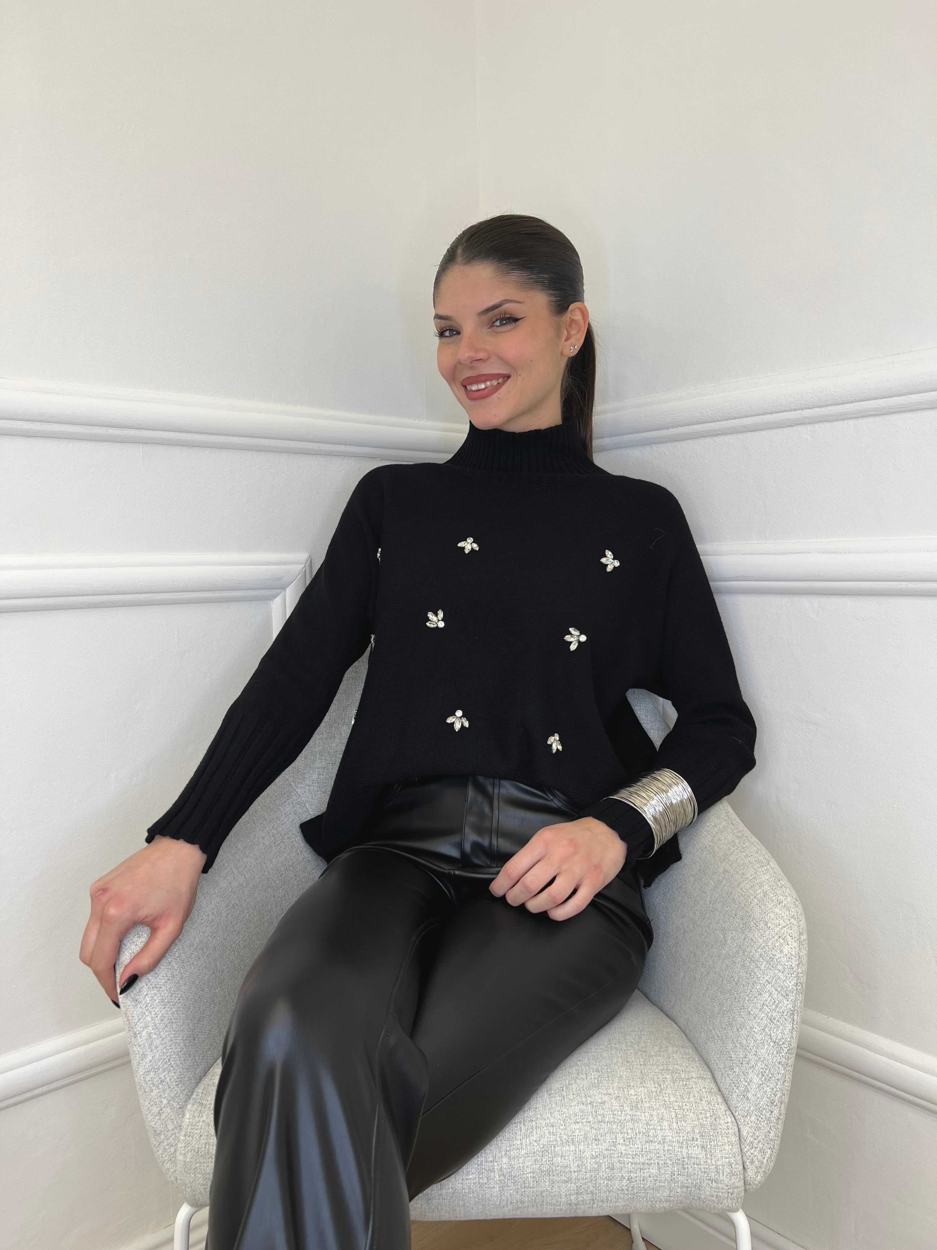 Maglia Cristalli 6026 Nero