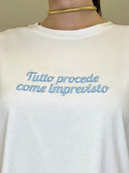 T-shirt Over "Tutto Procede Come Imprevisto"