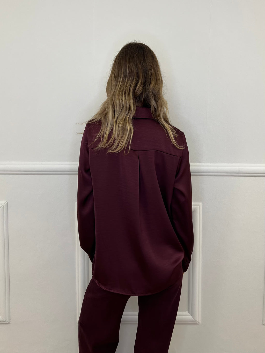Camicia Doppio Satin 25924 Burgundy