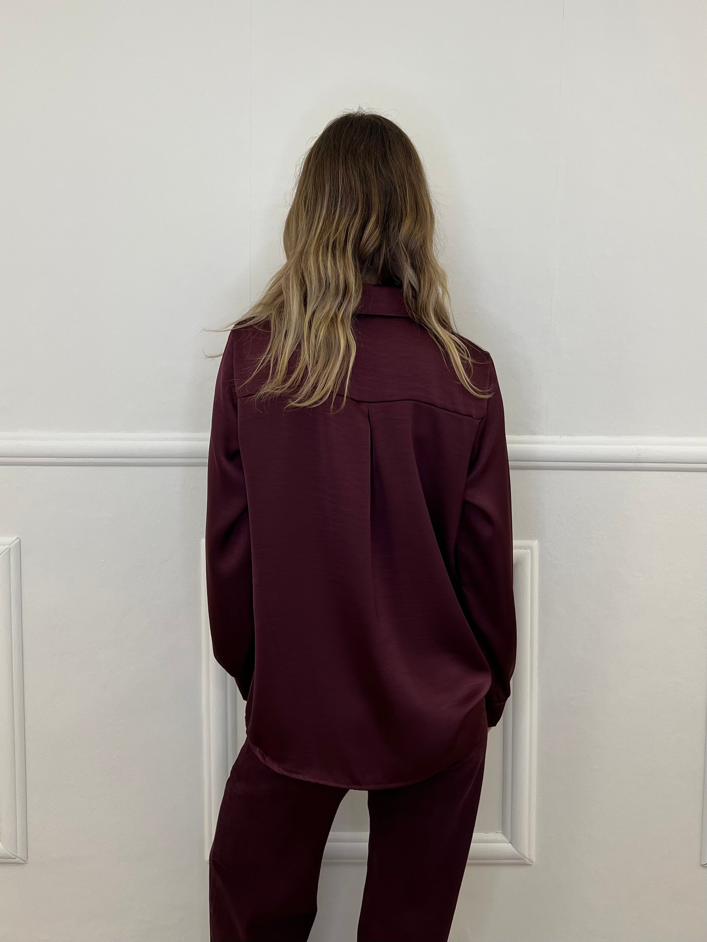Camicia Doppio Satin 25924 Burgundy