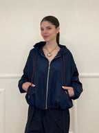 Giubbino Taffetà Cappuccio 5029 Blu