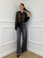 Jeans Palazzo L978 Grigio - Bazar Abbigliamento