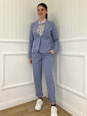 Pantalone Gabardine 5658 Azzurro - Bazar Abbigliamento