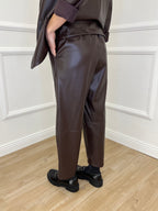 Pantalone Baggy Ecopelle 25348 Moro