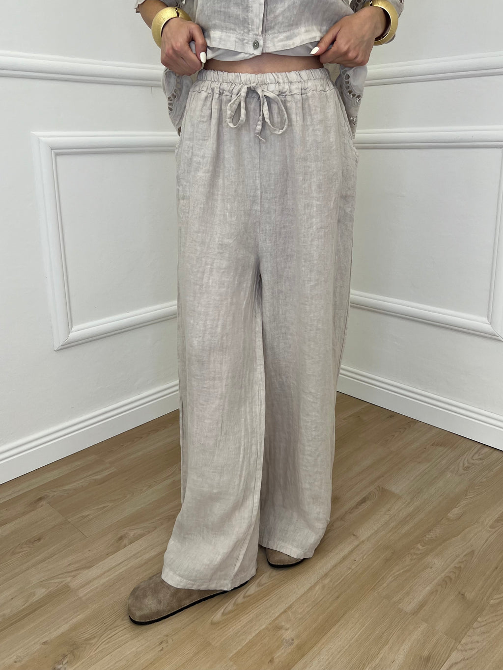 Pantalone Palazzo Lino I586 Beige