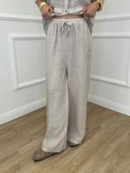 Pantalone Palazzo Lino I586 Beige