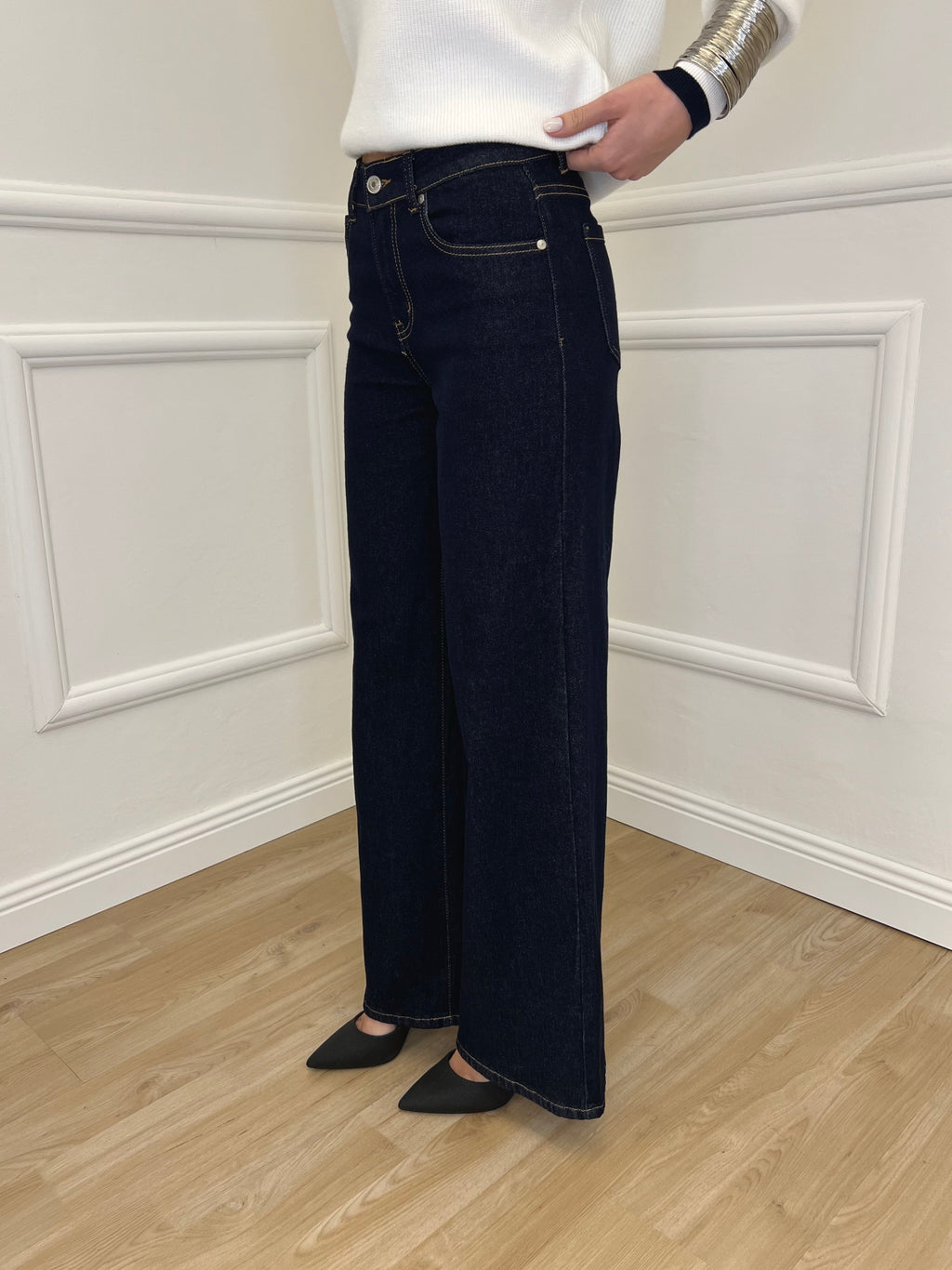 Jeans Palazzo Y549 Blue Black