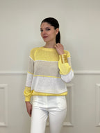 Maglia a Righe Profili 25031 Giallo