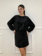 Maglia Paillettes 90225 Nero