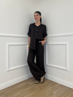 Pantalone Lino Coulisse 23216 Moro