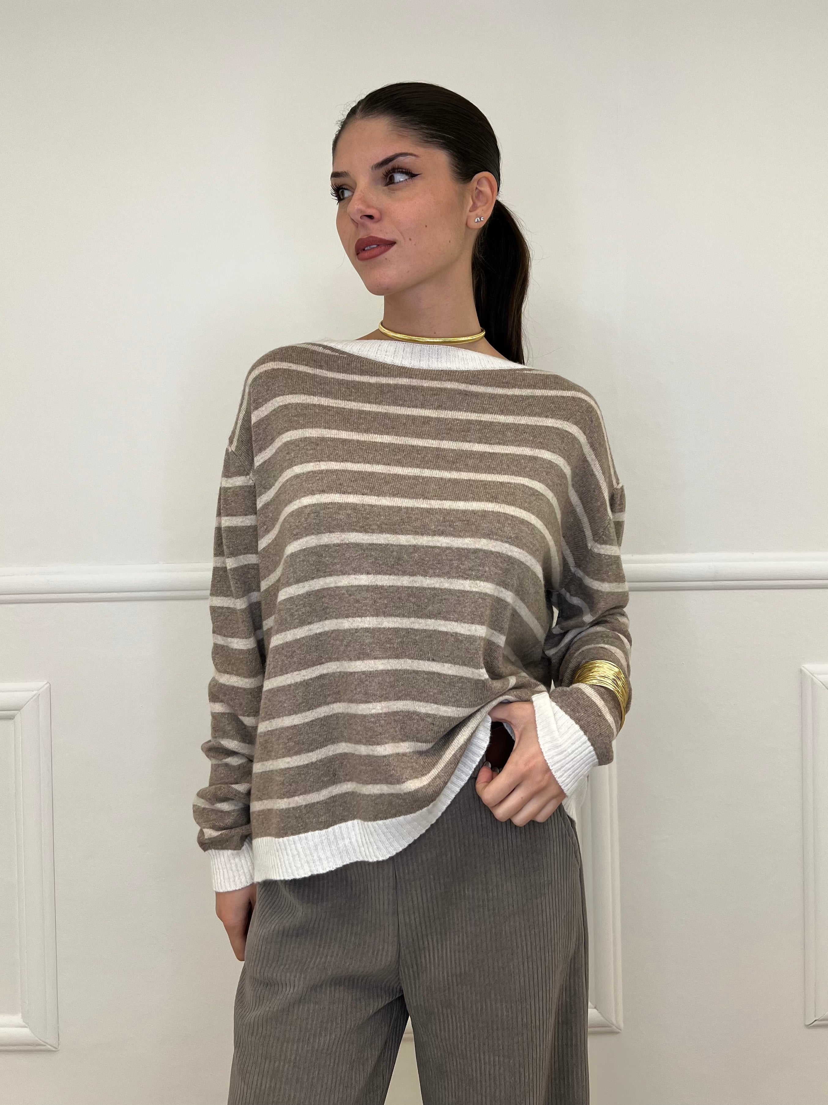 Maglia Cashmere Blend 10207 Ecru