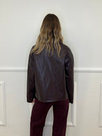 Giubbino Over Ecopelle G2651 Burgundy