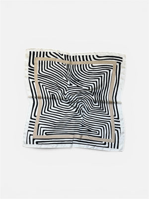 Foulard Zebra in Viscosa W804 Bianco
