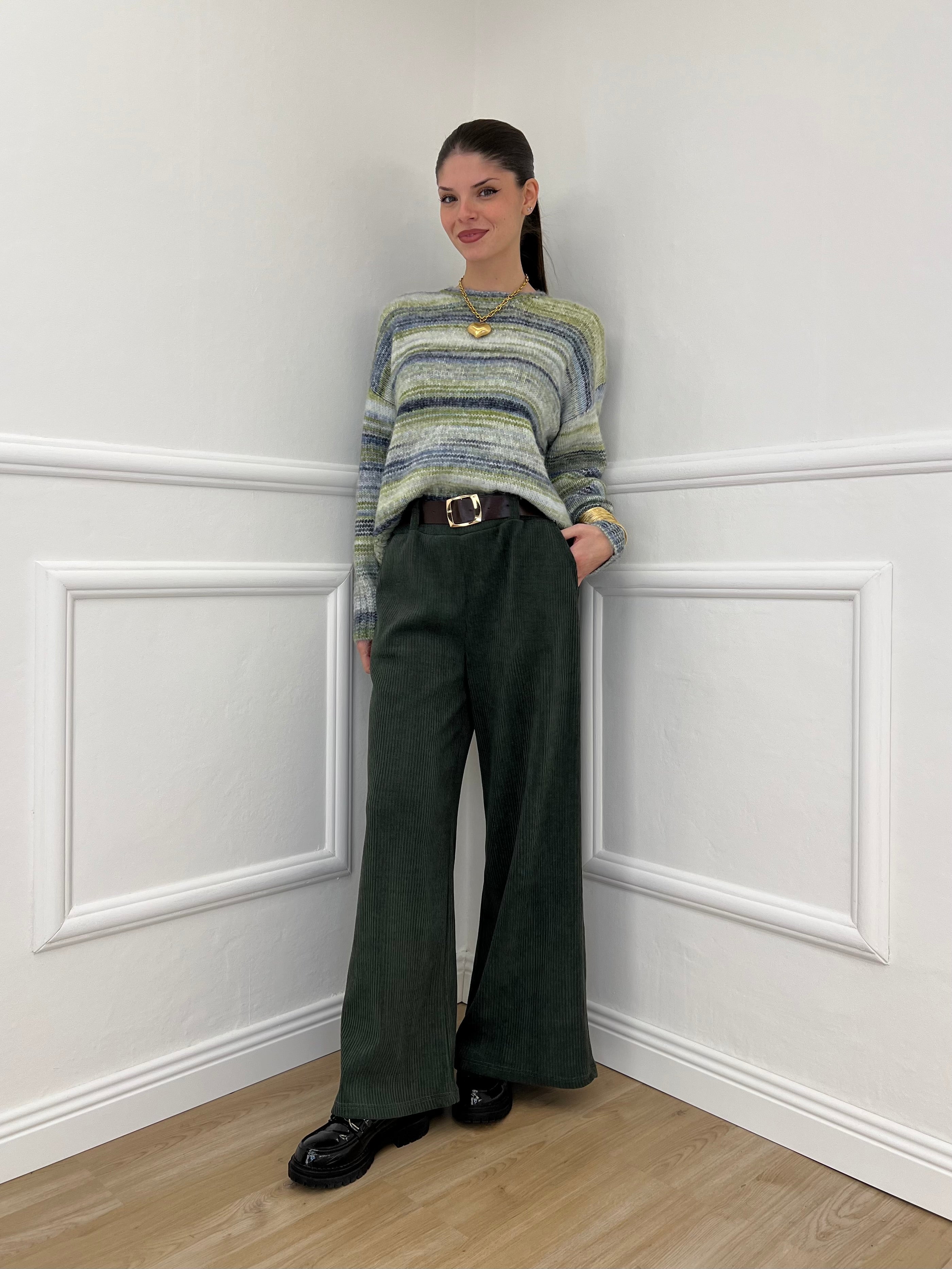 Pantalone Corduroy 6156 Verde
