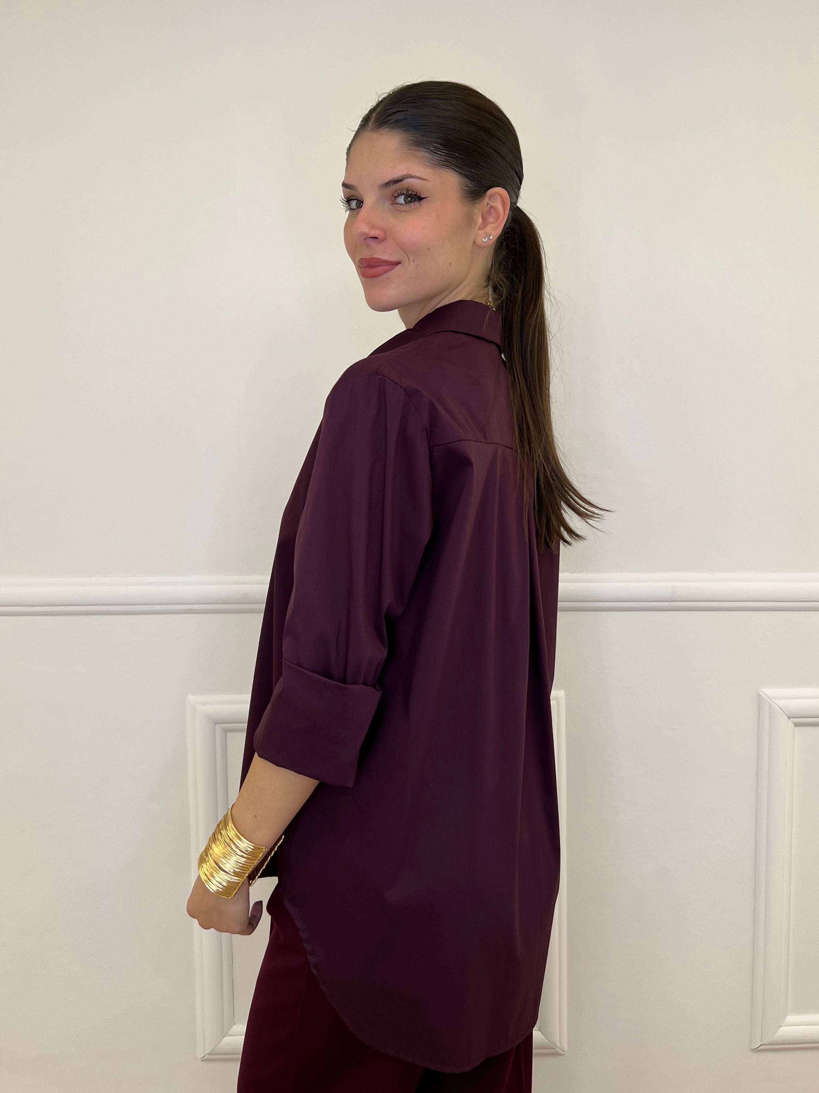 Camicia Over 50320 Burgundy