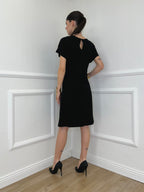 Vestito Con Drappeggio e Fiocco 4782 Nero
